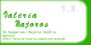 valeria majoros business card